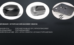 KIT TOPCASE WITH BACKREST CRUISYM